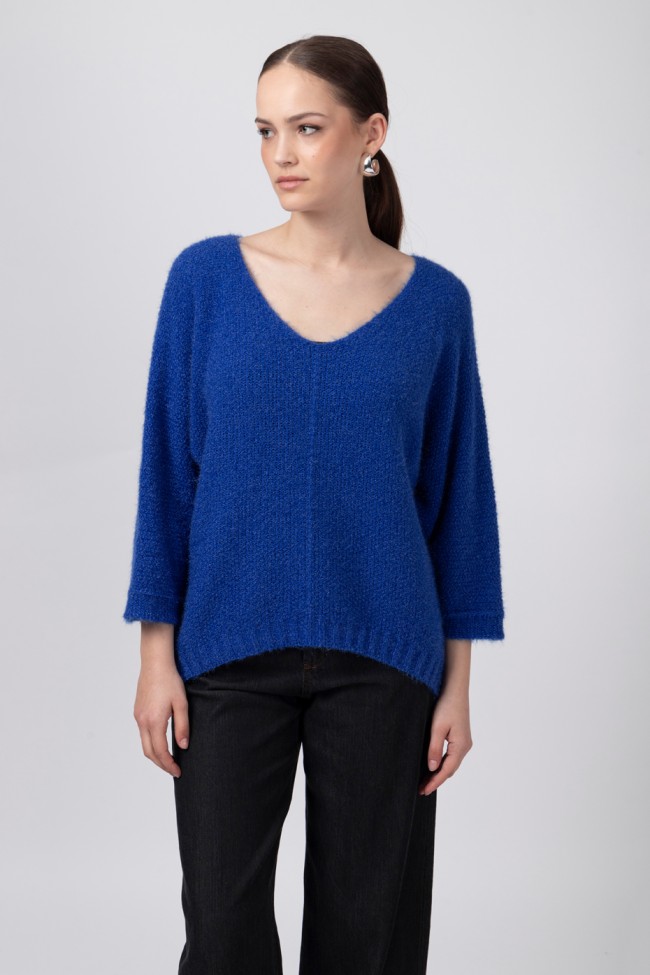 OVERSIZED SWEATER WITH SHIMMERY WEAVE