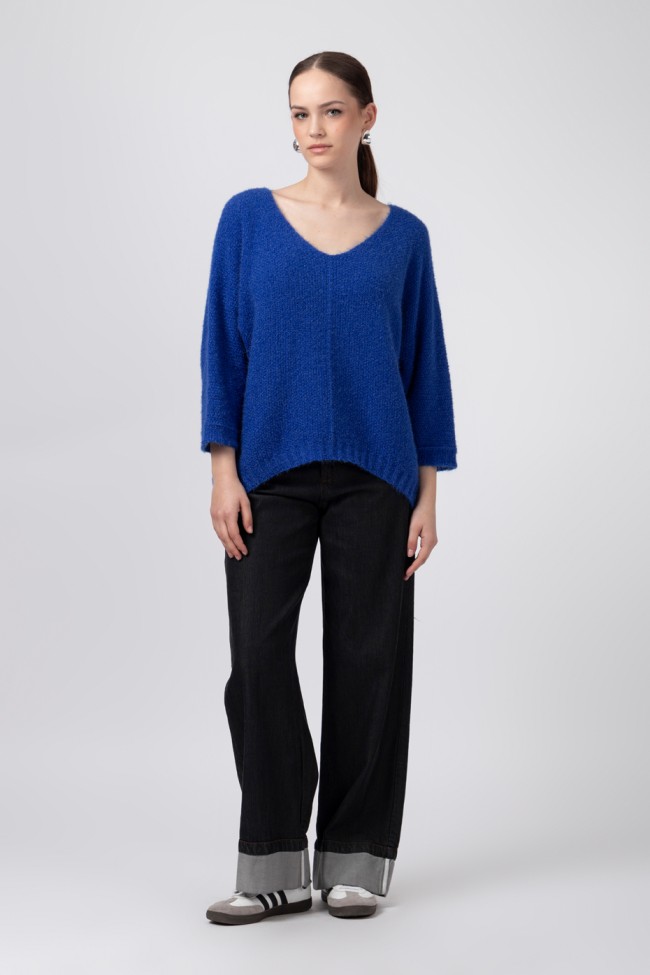 OVERSIZED SWEATER WITH SHIMMERY WEAVE