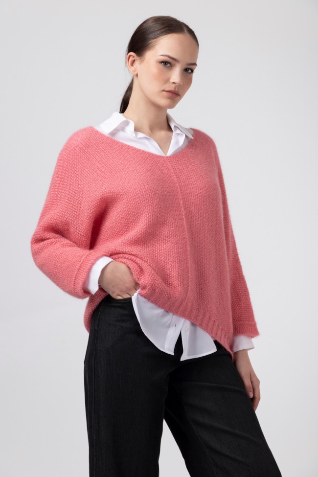 OVERSIZED SWEATER WITH SHIMMERY WEAVE