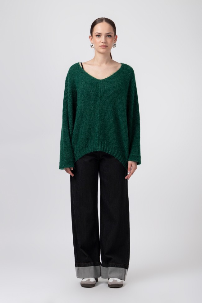 OVERSIZED SWEATER WITH SHIMMERY WEAVE