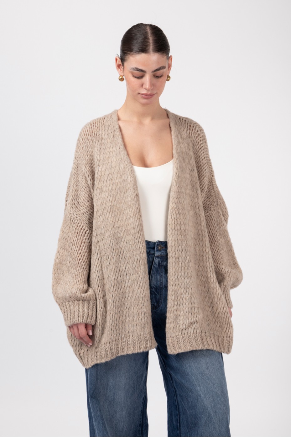 KNIT CROP CARDIGAN