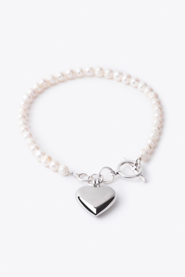 PEARL NECKLACE WITH HEART
