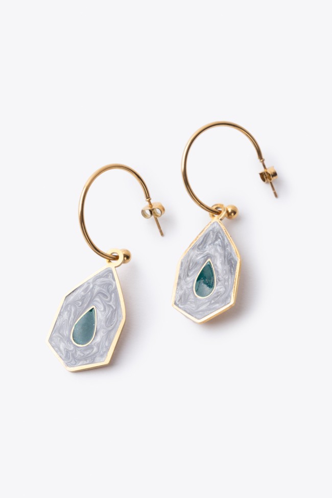 DANGLING HOOP EARRINGS