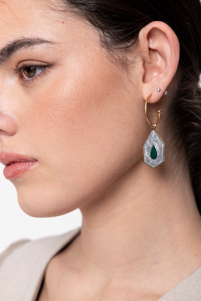DANGLING HOOP EARRINGS