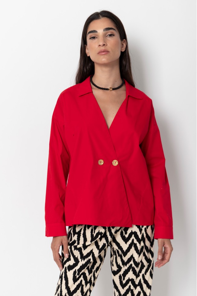 WRAP SHIRT WITH BUTTONS