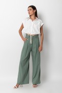 CROP SHIRT WITH TIE