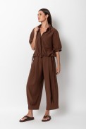 CROP SHIRT WITH CORDS