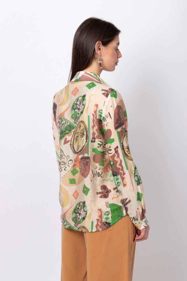 PRINTED OVERSIZED SHIRT