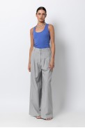 RIBBRD BLOUSE WITH STRAPS