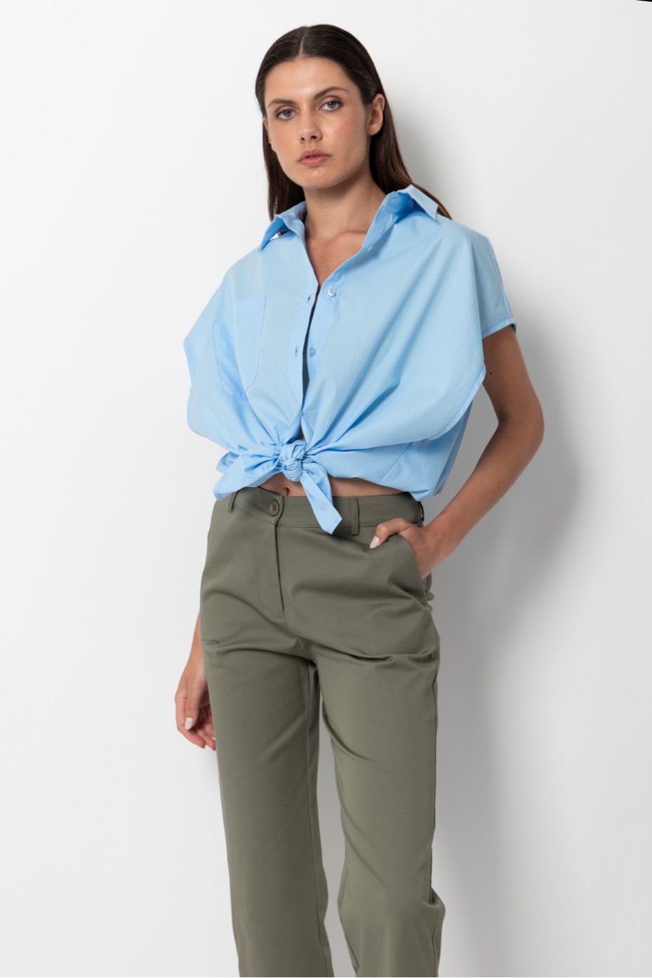 CHINO CROP PANTS
