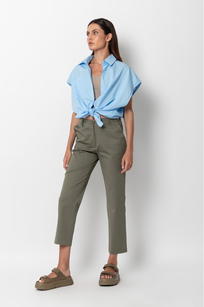 CHINO CROP PANTS