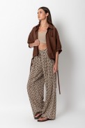 PRINTED PANTS WITH PLEATS