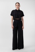 PLEATED WIDE-LEG PANTS