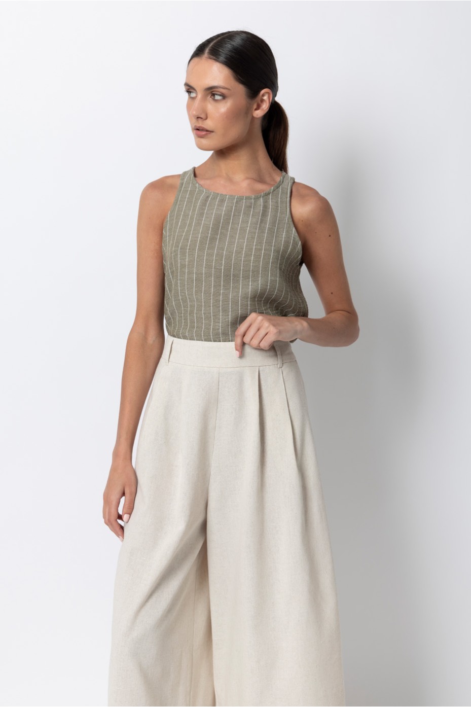 ZIP PANTS WITH ELASTIC