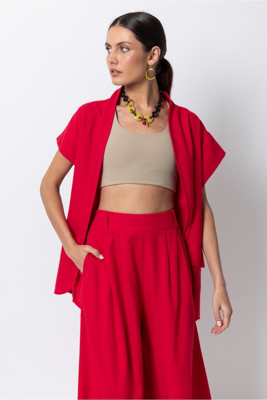 ZIP PANTS WITH ELASTIC