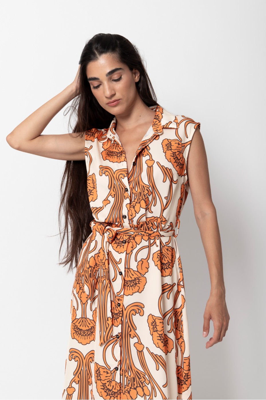 LONG PRINTED DRESS