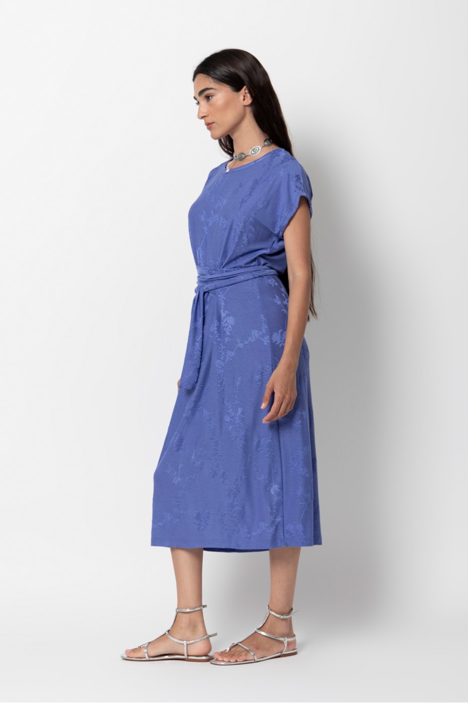 LONG SLEEVE DRESS WITH BELT