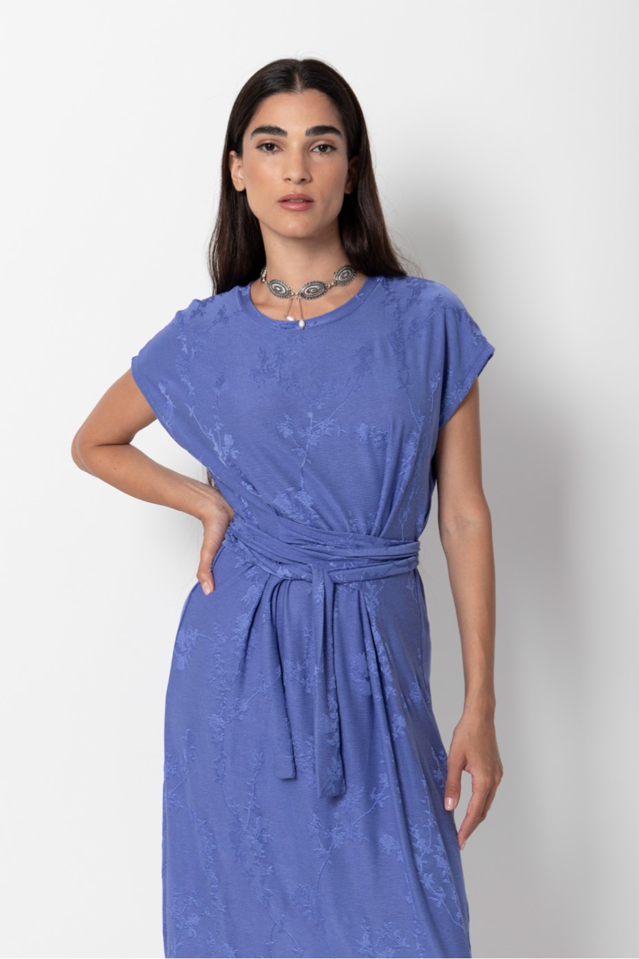 LONG SLEEVE DRESS WITH BELT