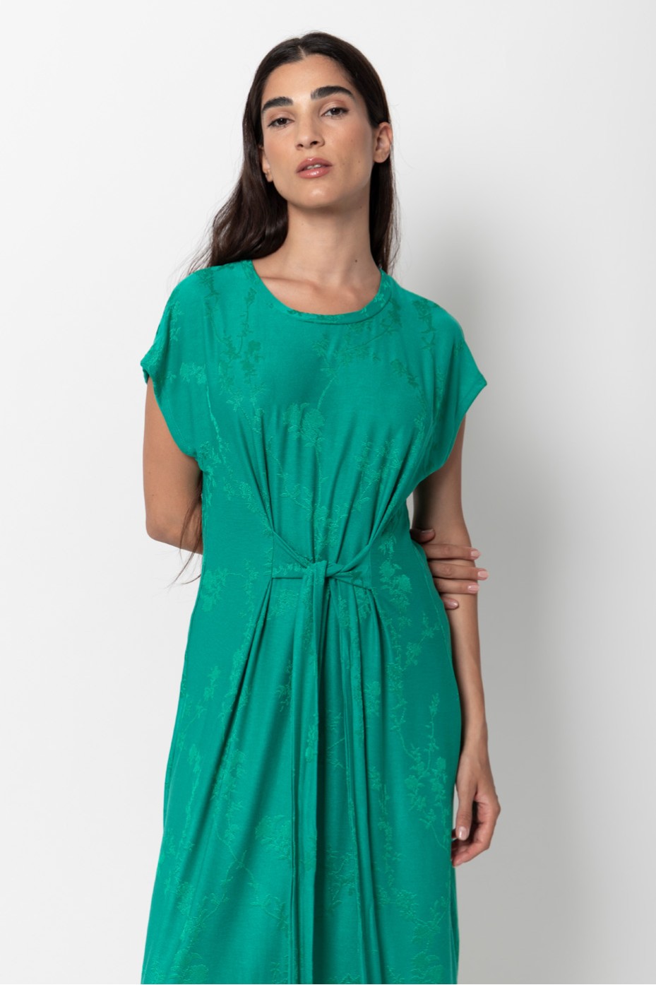 LONG SLEEVE DRESS WITH BELT