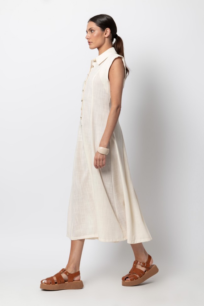 SHIRT MIDI DRESS