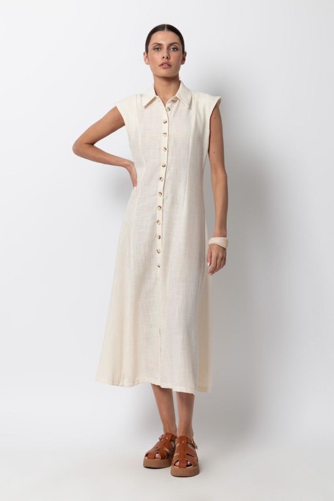 SHIRT MIDI DRESS
