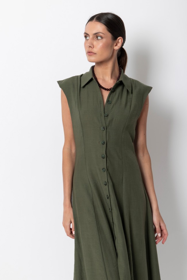 SHIRT MIDI DRESS