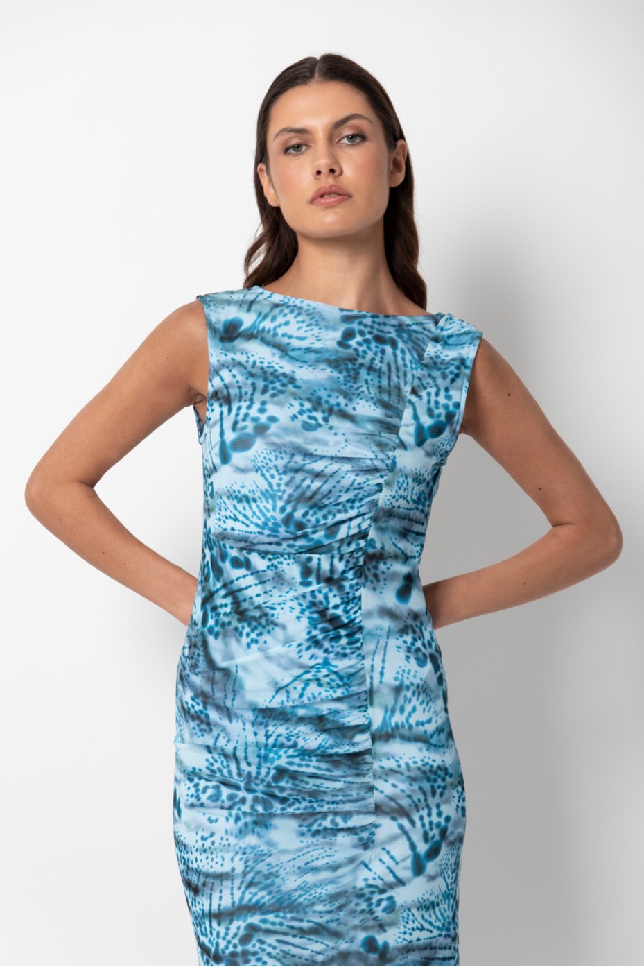 FITTED DRESS WITH PRINT