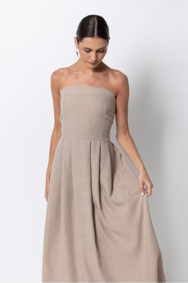 STRAPLESS DRESS WITH BELT