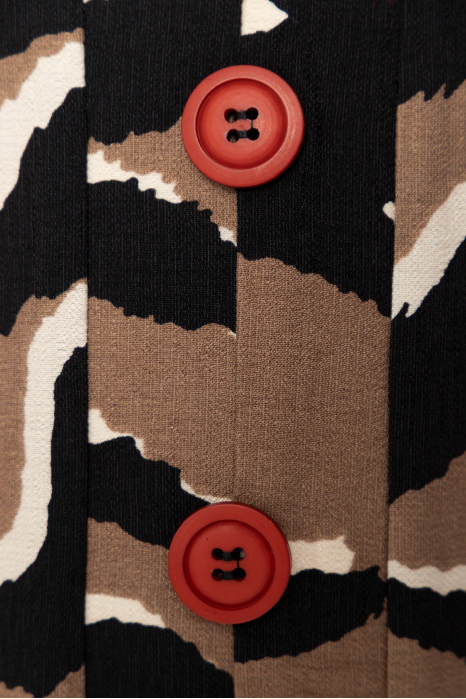 PRINTED MINI DRESS WITH BUTTONS
