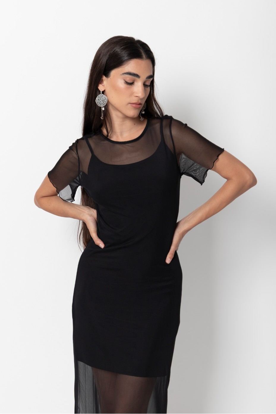 MAXI MESH DRESS