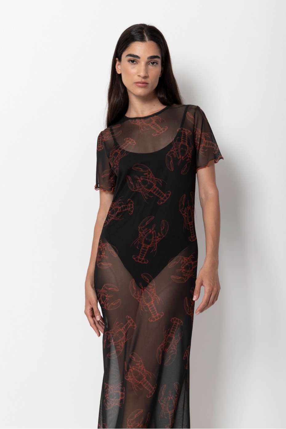 MAXI MESH DRESS