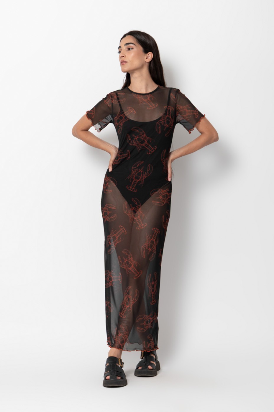 MAXI MESH DRESS