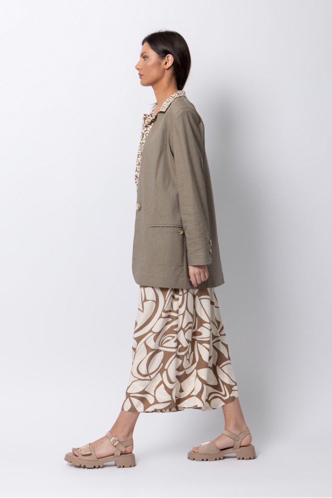 LINEN MAXI BLAZER