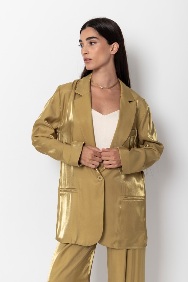 SATIN FABRIC BLAZER