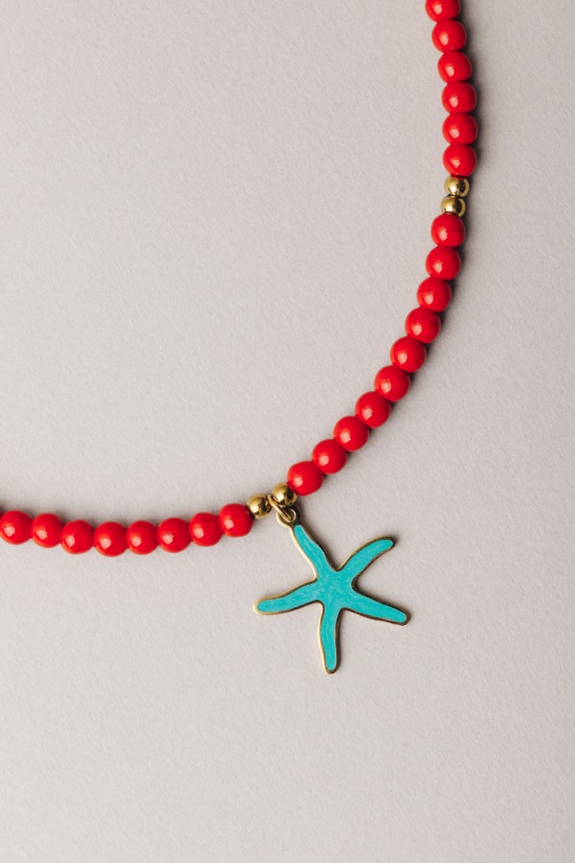 STARFISH CHAOLITE STONE NECKLACE