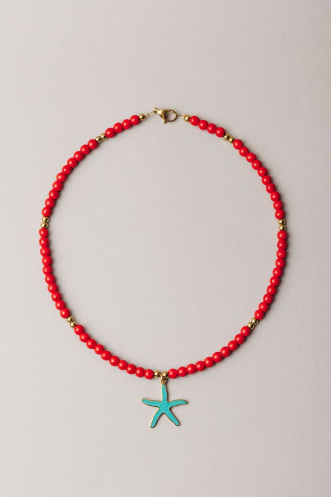 STARFISH CHAOLITE STONE NECKLACE