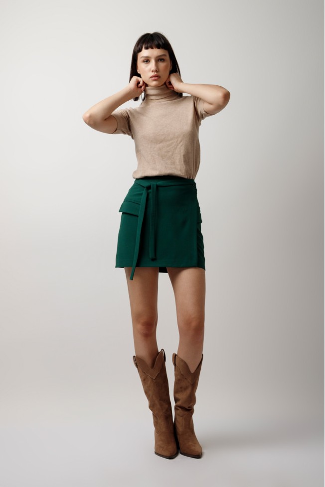 MINI WRAP SKIRT
