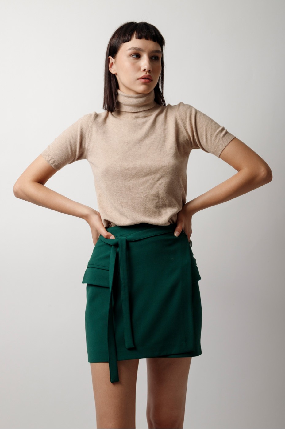MINI WRAP SKIRT