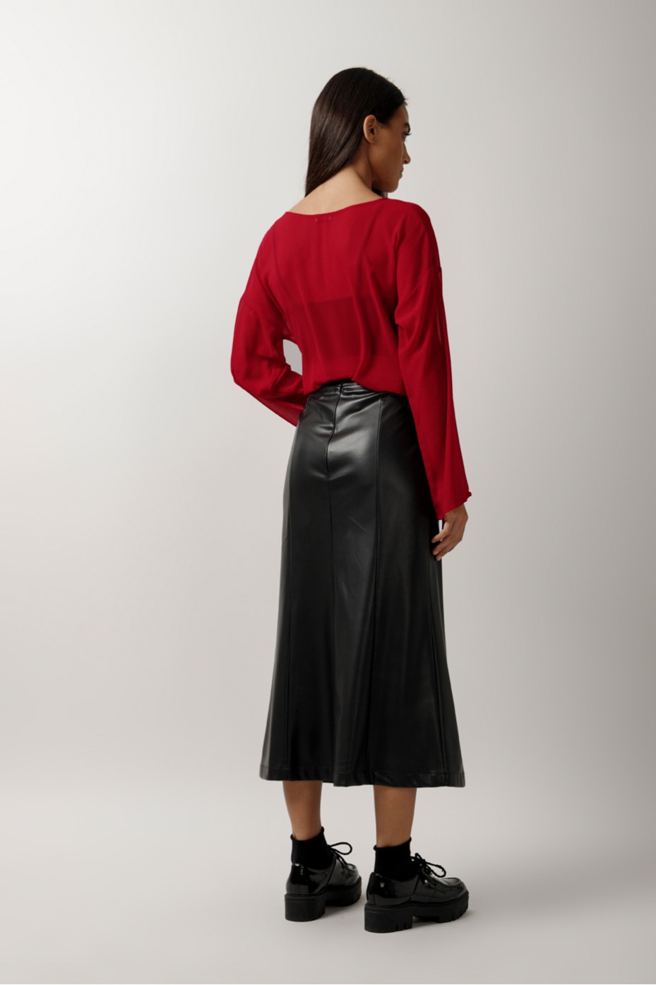 LEATHER MAXI SKIRT