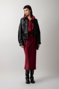 SATIN MIDI SKIRT WITH ELASTIC