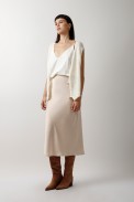 SATIN MIDI SKIRT WITH ELASTIC