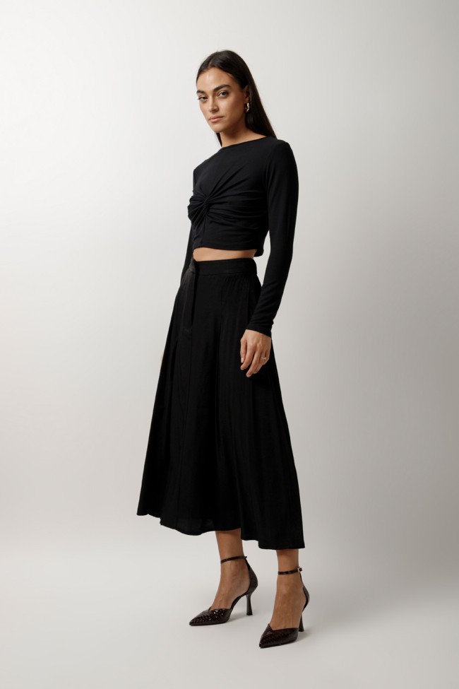 MIDI SKIRT WITH ELASTIC