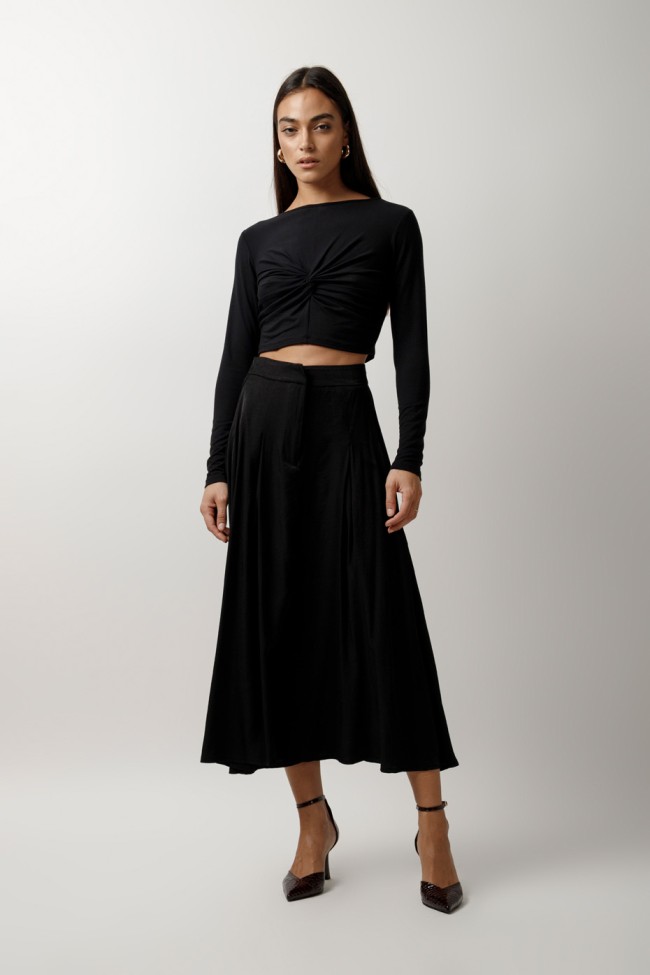 MIDI SKIRT WITH ELASTIC