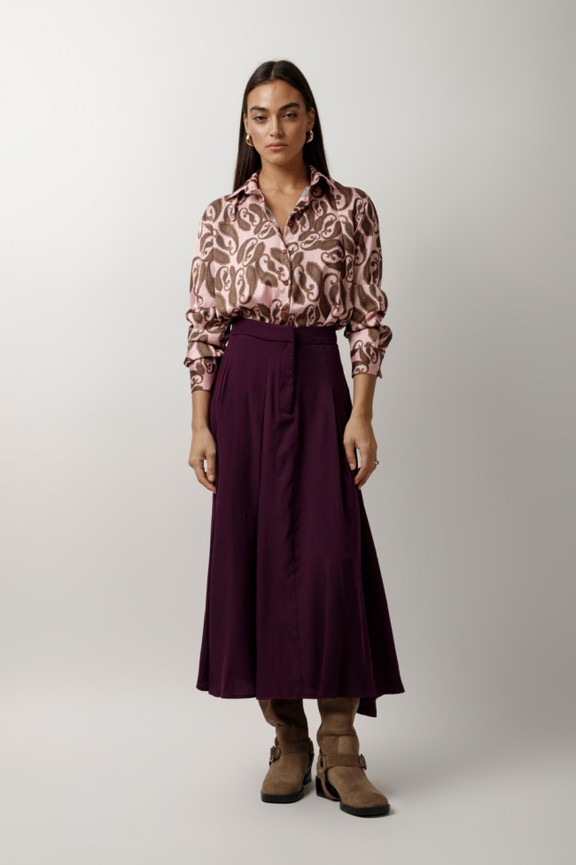 MIDI SKIRT WITH ELASTIC