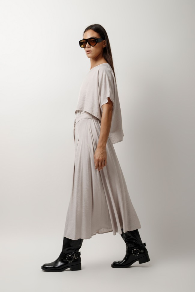 MIDI SKIRT WITH ELASTIC