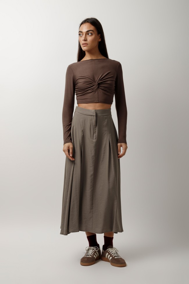MIDI SKIRT WITH ELASTIC