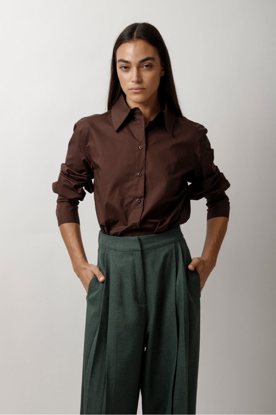 POPLIN SHIRT WITH COLLAR
