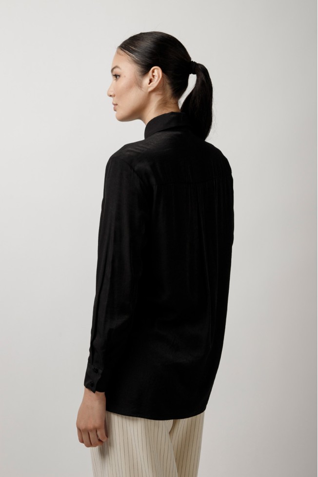 LONG SLEEVE SATIN SHIRT