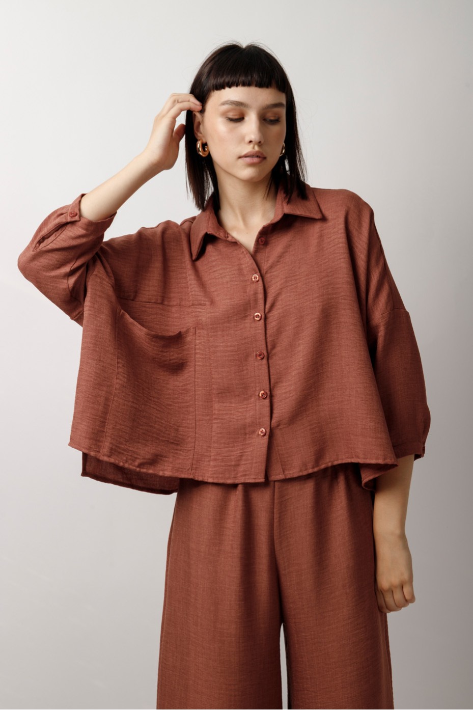ΠΟΥΚΑΜΙΣΟ ΜΕ OVERSIZED ΜΕ ΤΣΕΠΗ