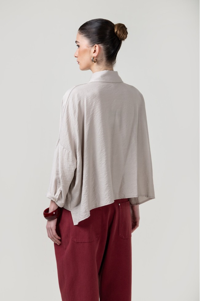 CROP SHIRT WITH POCKET